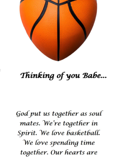 basketball valentine cards